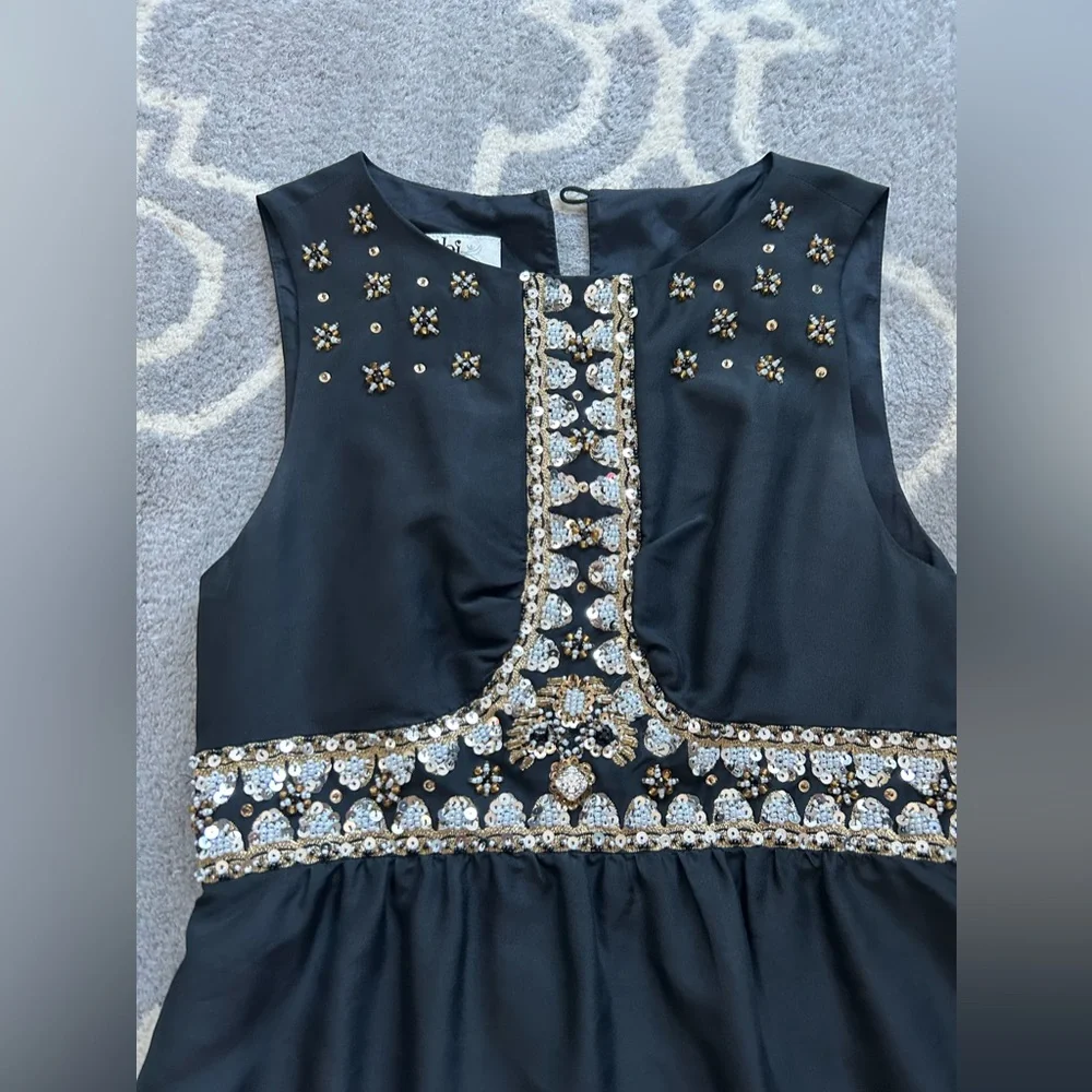 Tibi Size 2 Black Silk Mini Dress - Picture 4 of 7